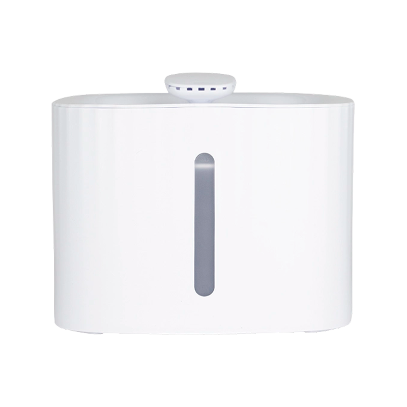 야간에 보이는 조용한 분수