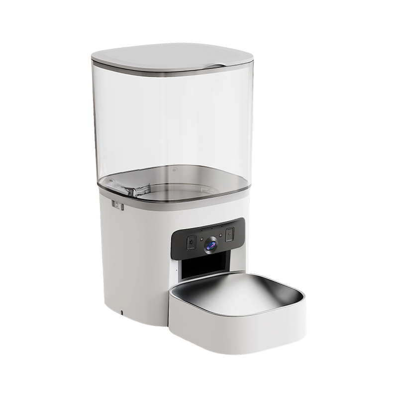 MAS-3007 6L 투명 호퍼가 장착된 듀얼 렌즈 스마트 애완동물 급식기